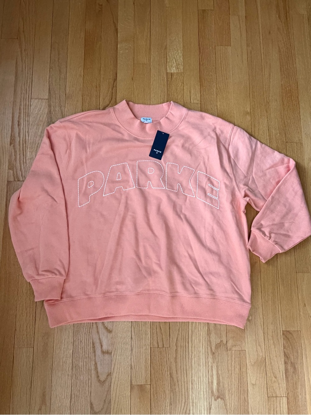 Women’s Mockneck Pullover Sweatshirt Parke x Target Peach Orange L/XL